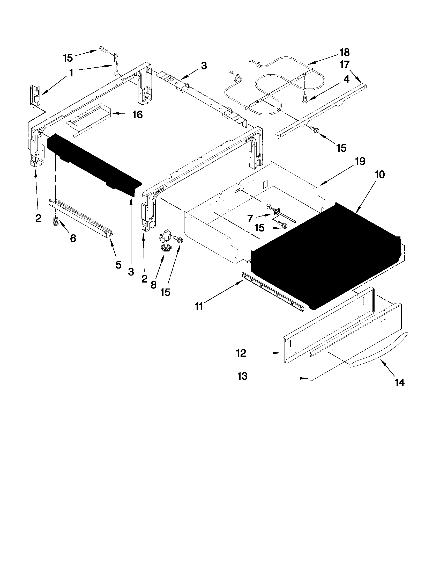 KitchenAid KESS907SSS04 drawer parts diagram