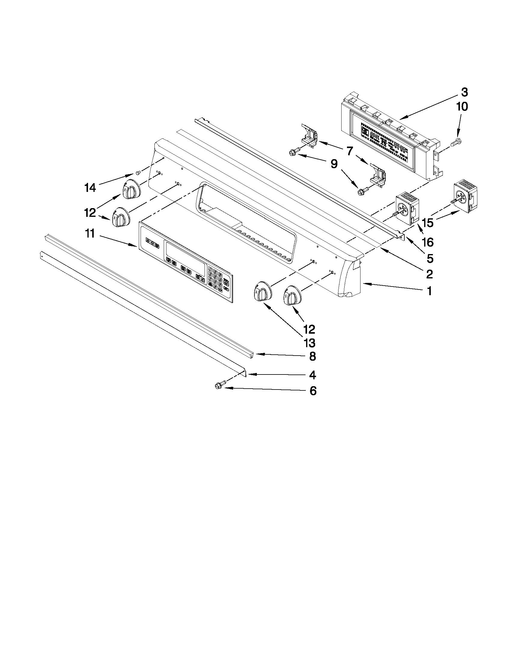 KitchenAid KESS907SSS04 control panel parts diagram