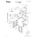 Whirlpool 4GWTW4950YW0 top and cabinet parts diagram