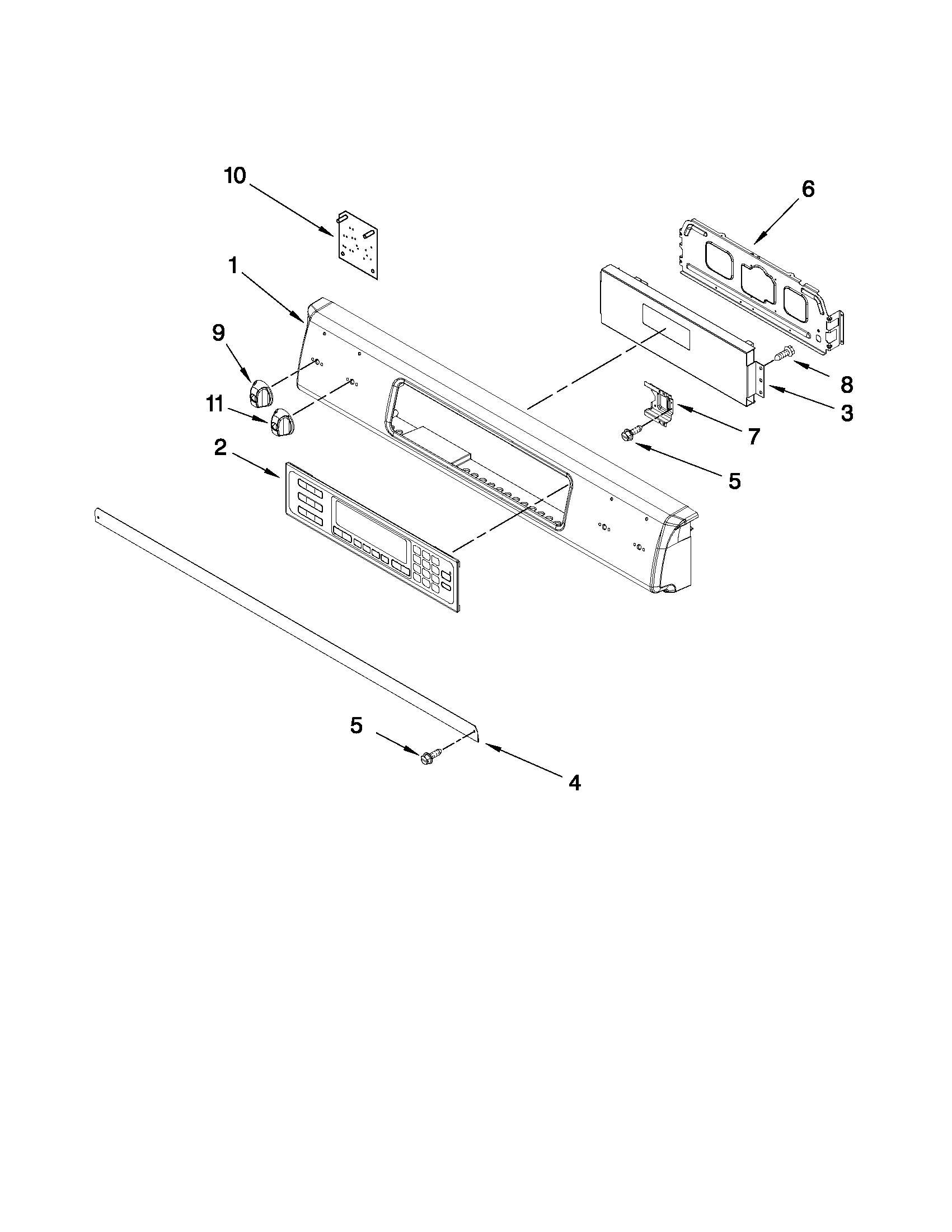 KitchenAid KGRS807XSP01 control panel parts diagram