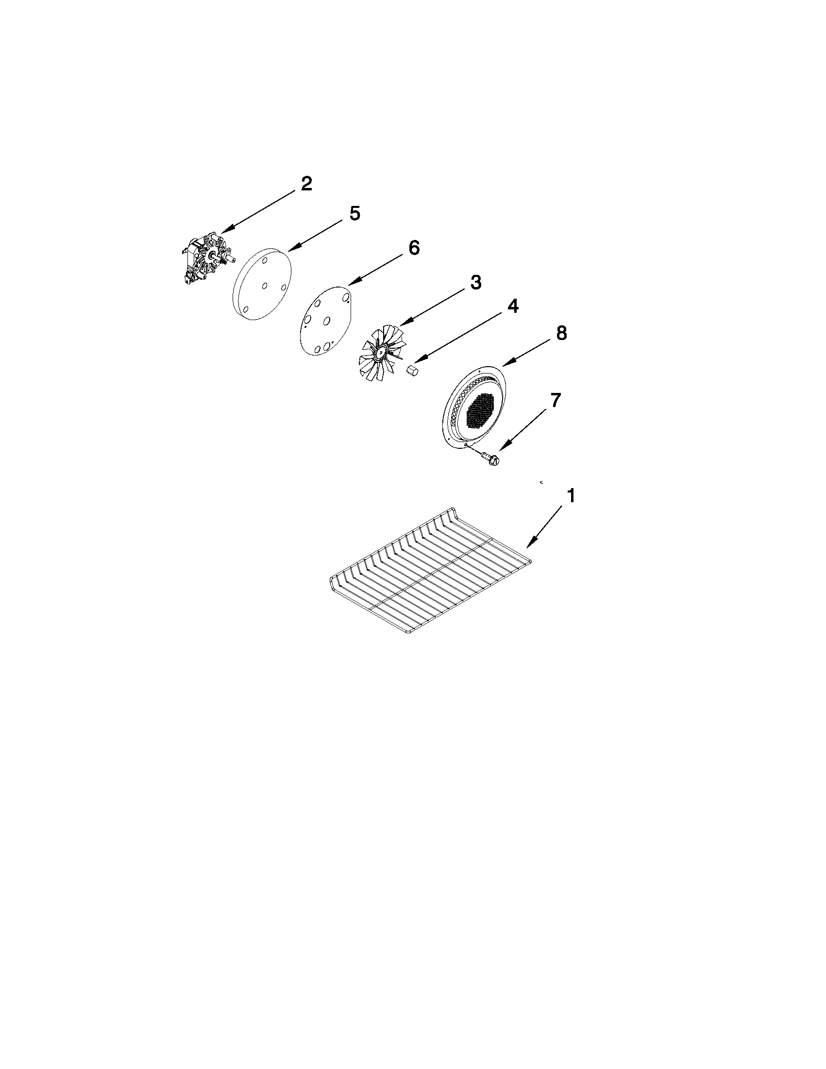 Whirlpool GGG390LXB03 internal oven parts diagram