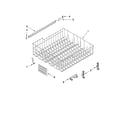 Whirlpool WDF530PAYT3 upper rack and track parts diagram