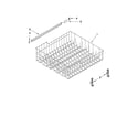Whirlpool WDF510PAYW6 upper rack and track parts diagram