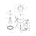 Amana NTW4650YQ0 basket and tub parts diagram