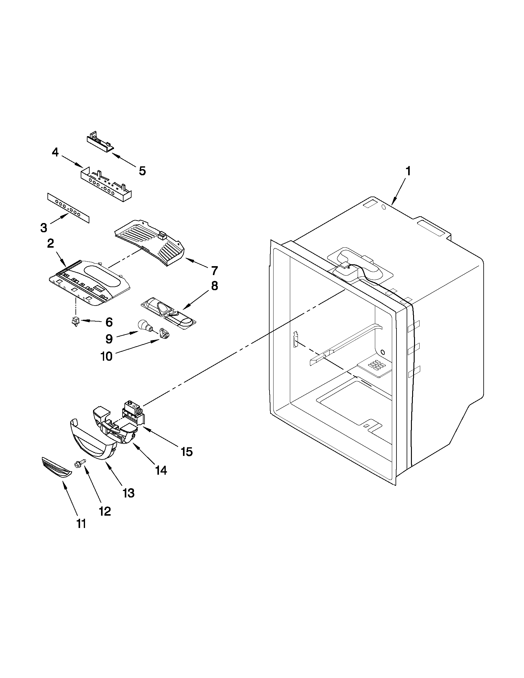 Amana ABB1924WEB2 refrigerator liner parts diagram