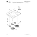 Whirlpool GGE388LXB01 cooktop parts diagram