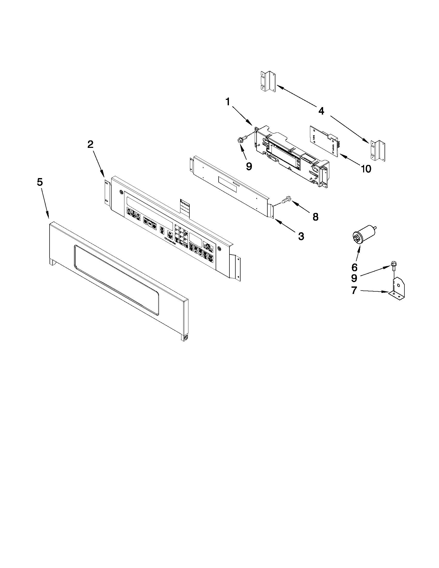 Maytag MMW7530WDB01 control panel parts diagram