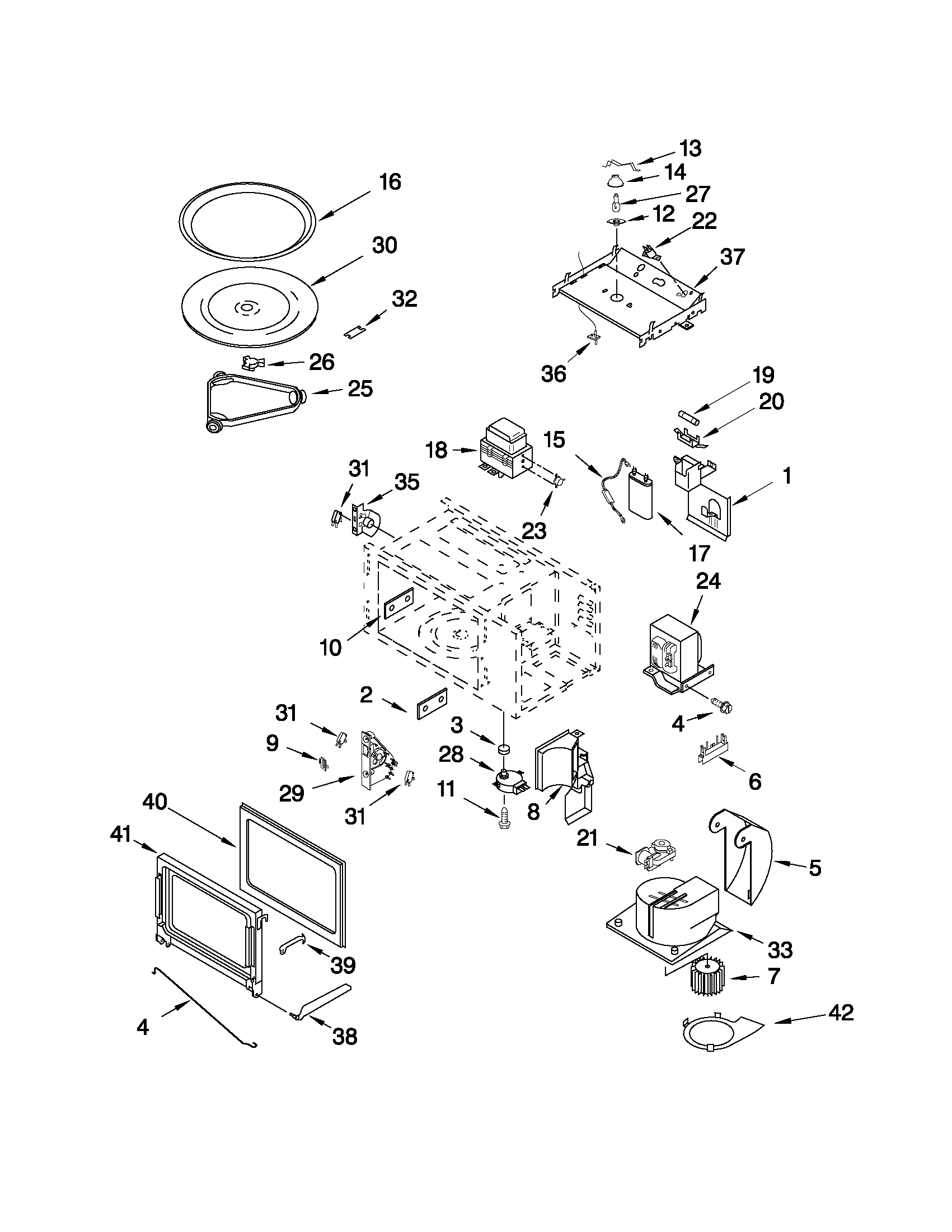 Maytag MMW7530WDB01 cabinet and stirrer parts diagram