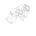 Whirlpool RBS305PVB00 oven door parts diagram