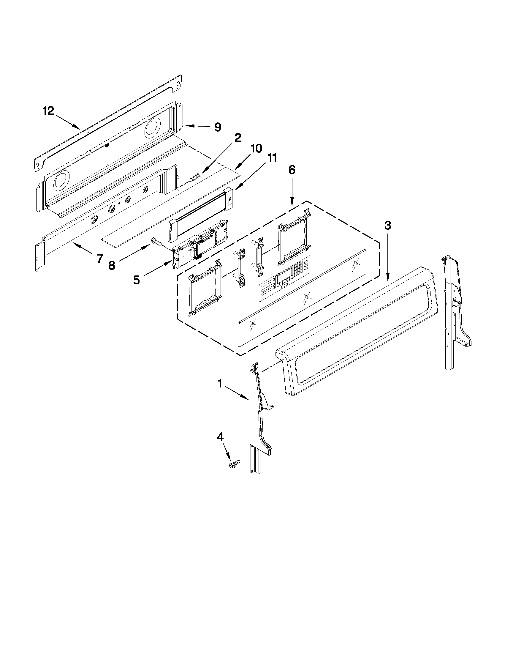 KitchenAid KGRS505XSS02 control panel parts diagram