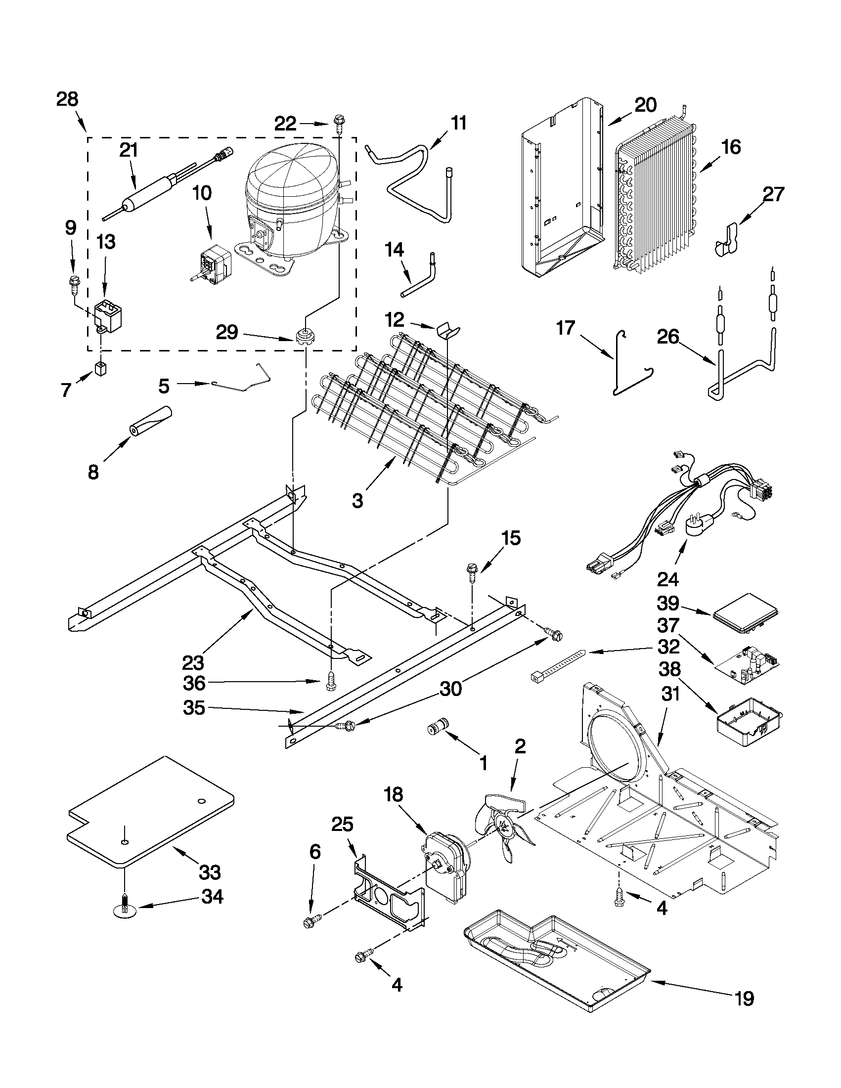 Whirlpool ED2KHAXVS03 unit parts diagram