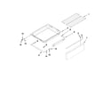 Maytag MGR8772WW0 drawer and rack parts diagram