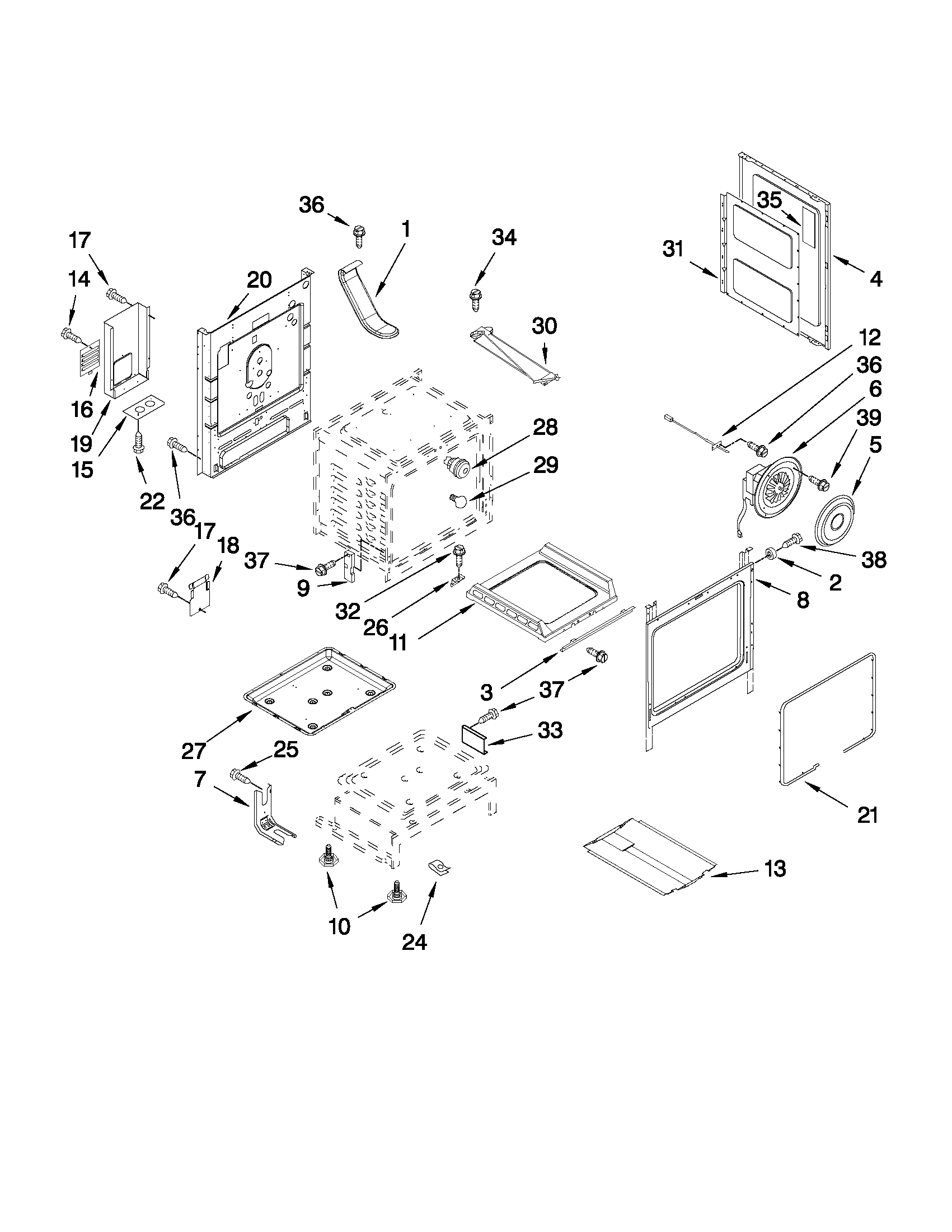Maytag MGR5765QDS1 chassis parts diagram