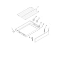 Maytag MGR8670AW0 drawer and rack parts diagram