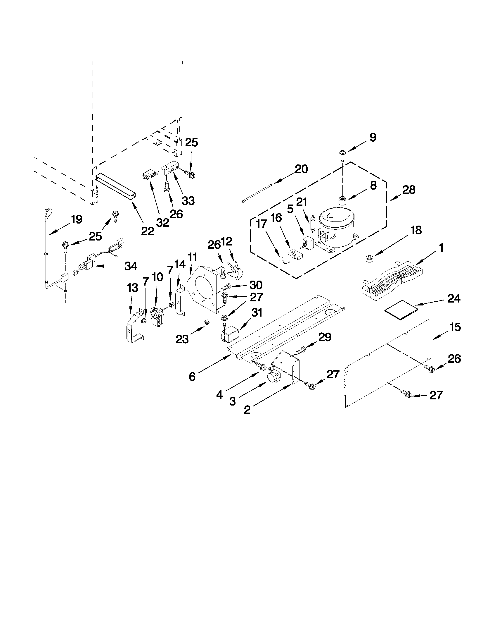 Jenn-Air JUW248RBCX23 unit parts diagram