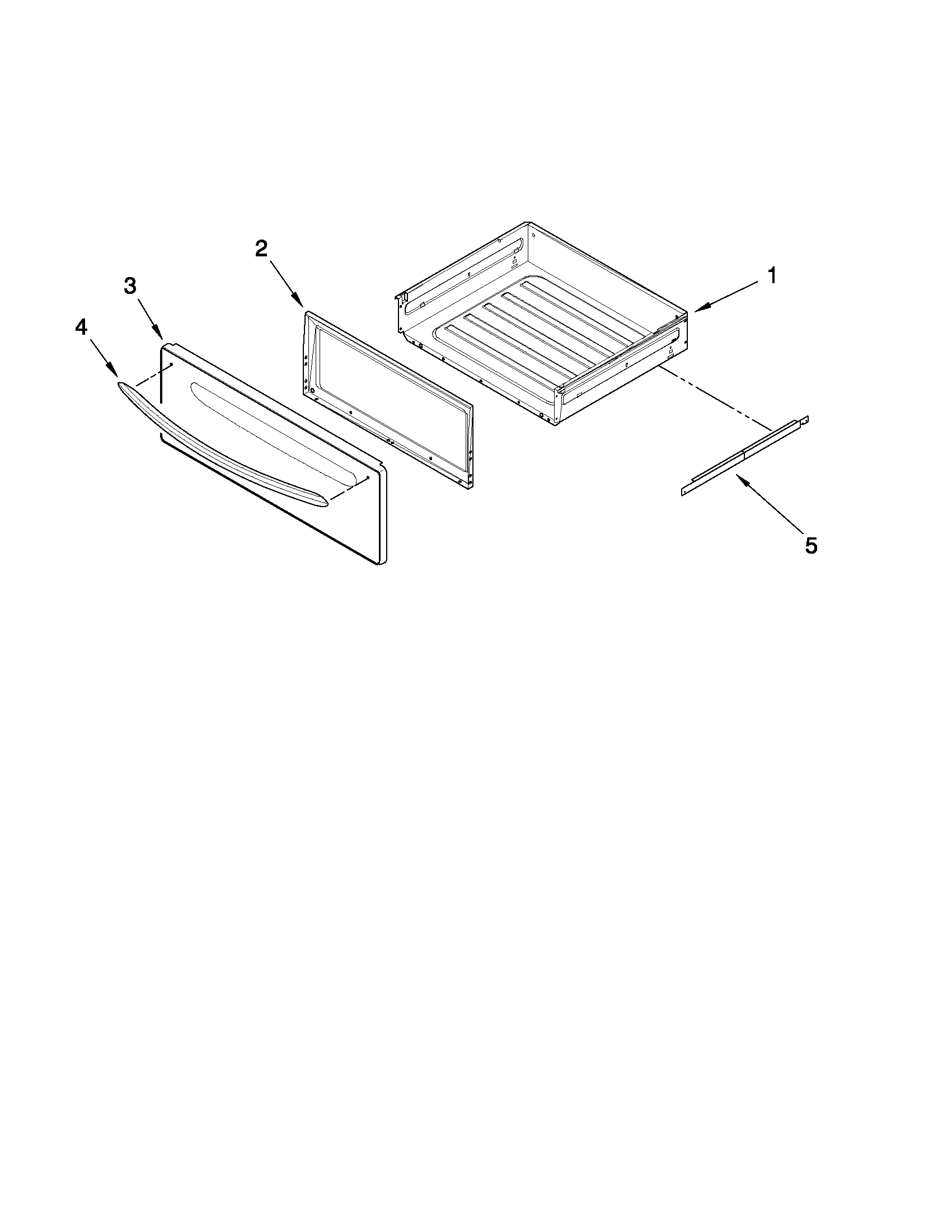 KitchenAid KERS206XWH2 drawer parts diagram