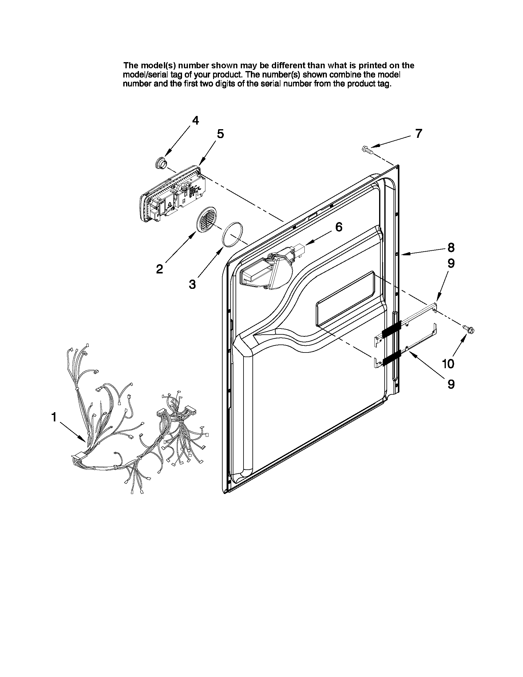 Maytag MDC4650AWW2 inner door parts diagram