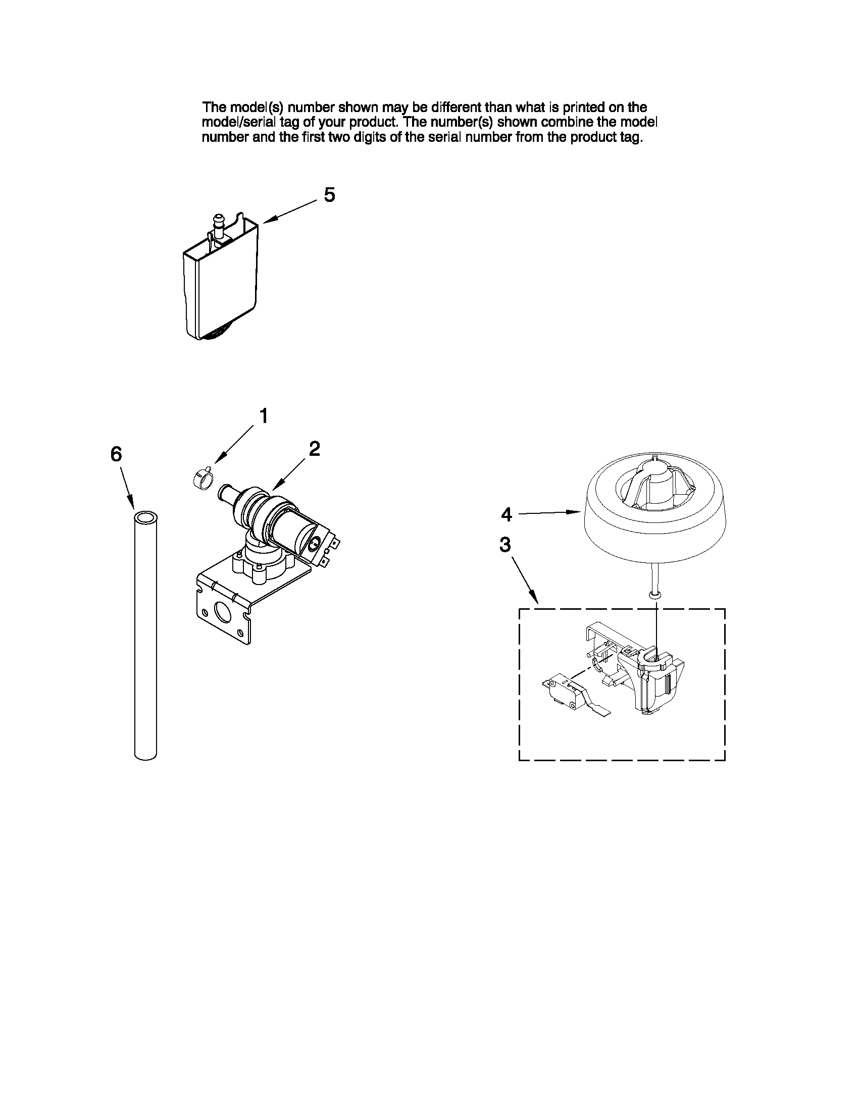 Maytag MDC4650AWW2 fill and overfill parts diagram