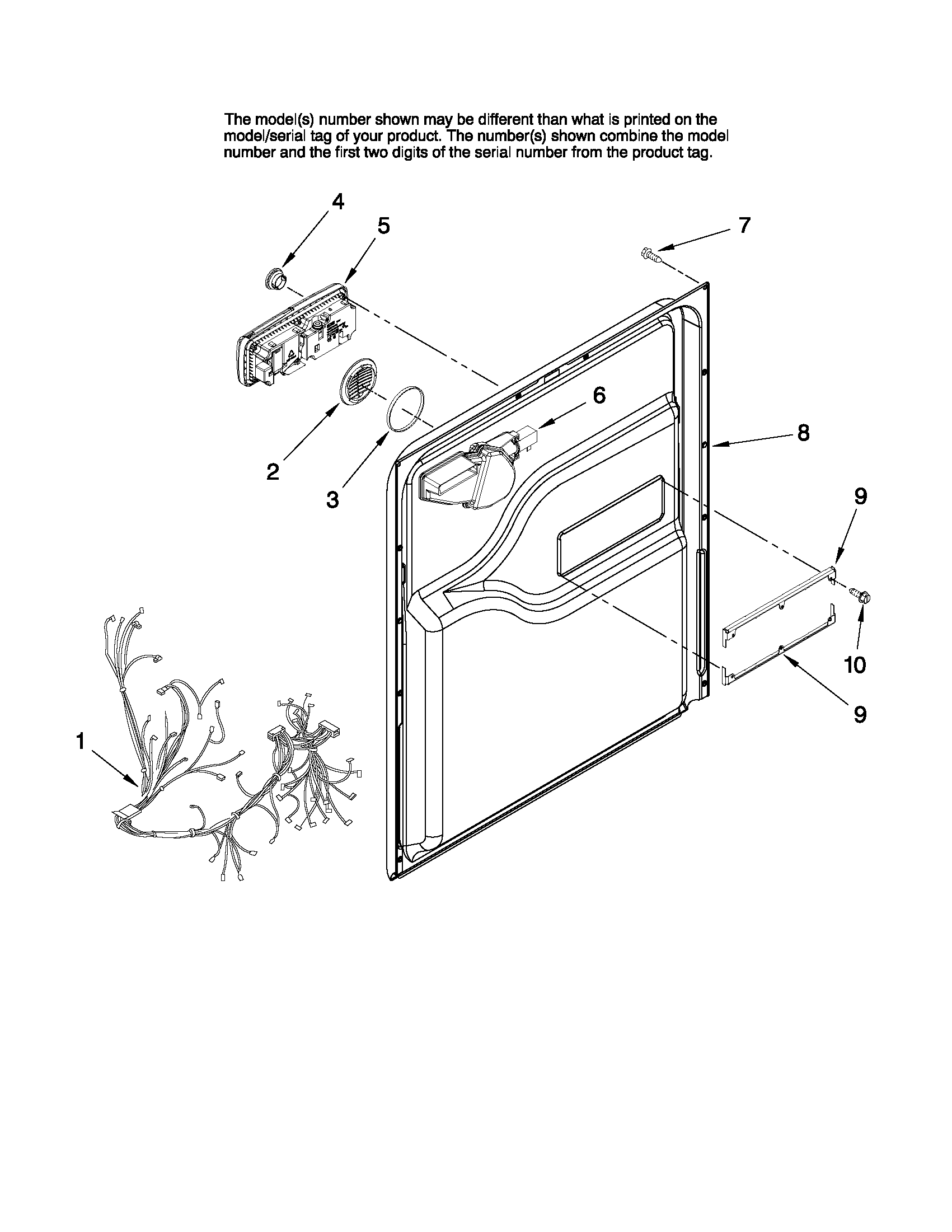 Maytag MDC4650AWB3 inner door parts diagram