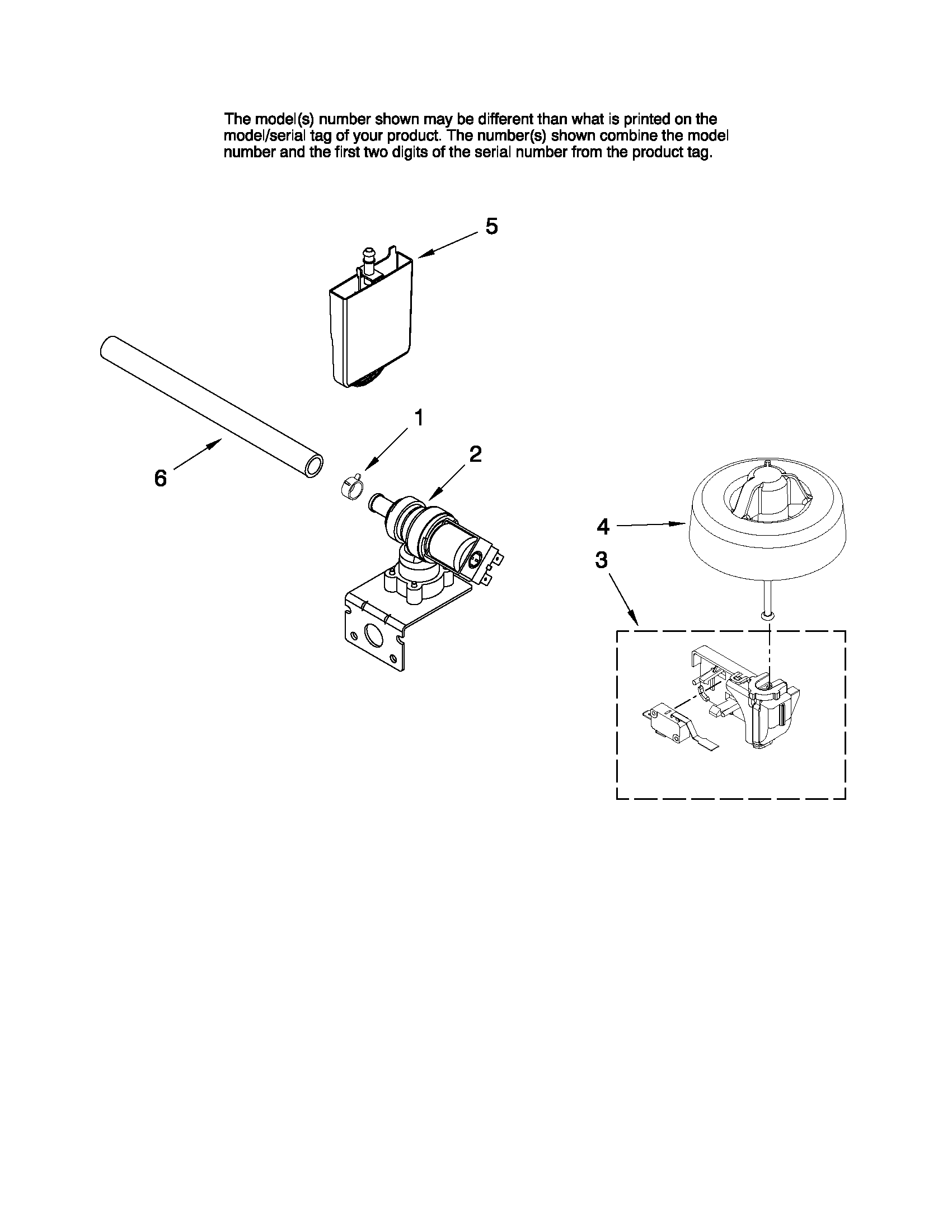 Maytag MDC4650AWB3 fill and overfill parts diagram