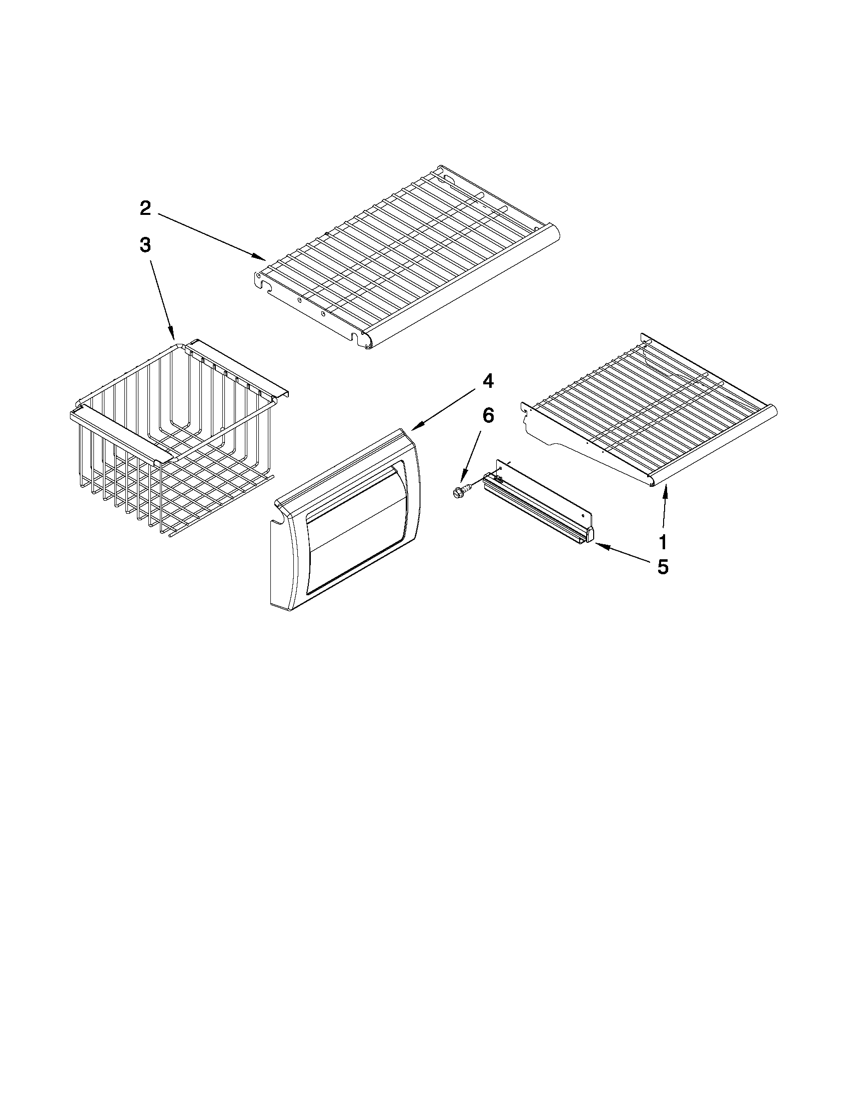 Jenn-Air JS42SEDUDW13 freezer shelf parts diagram