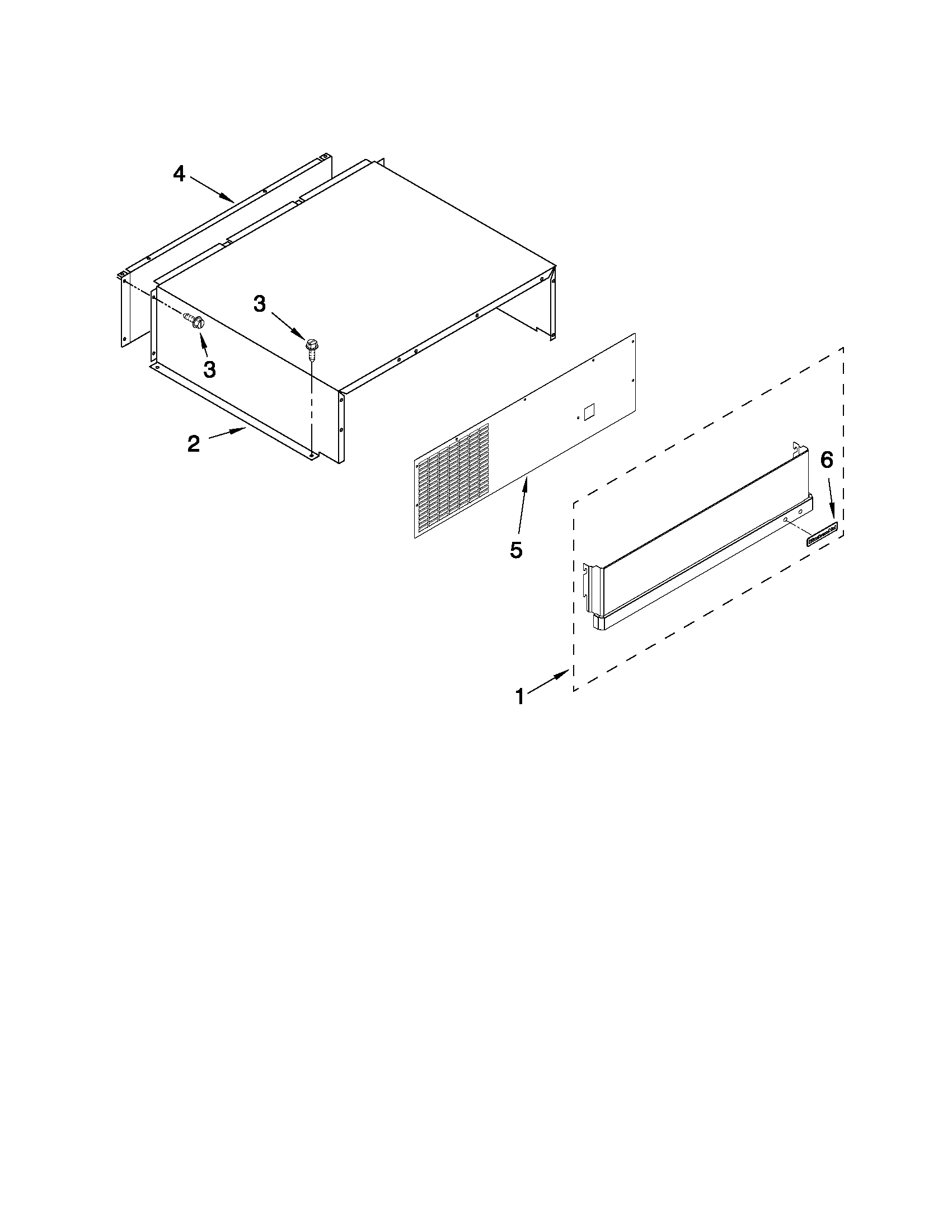 Jenn-Air JS42SEDUDW13 top grille and unit cover parts diagram