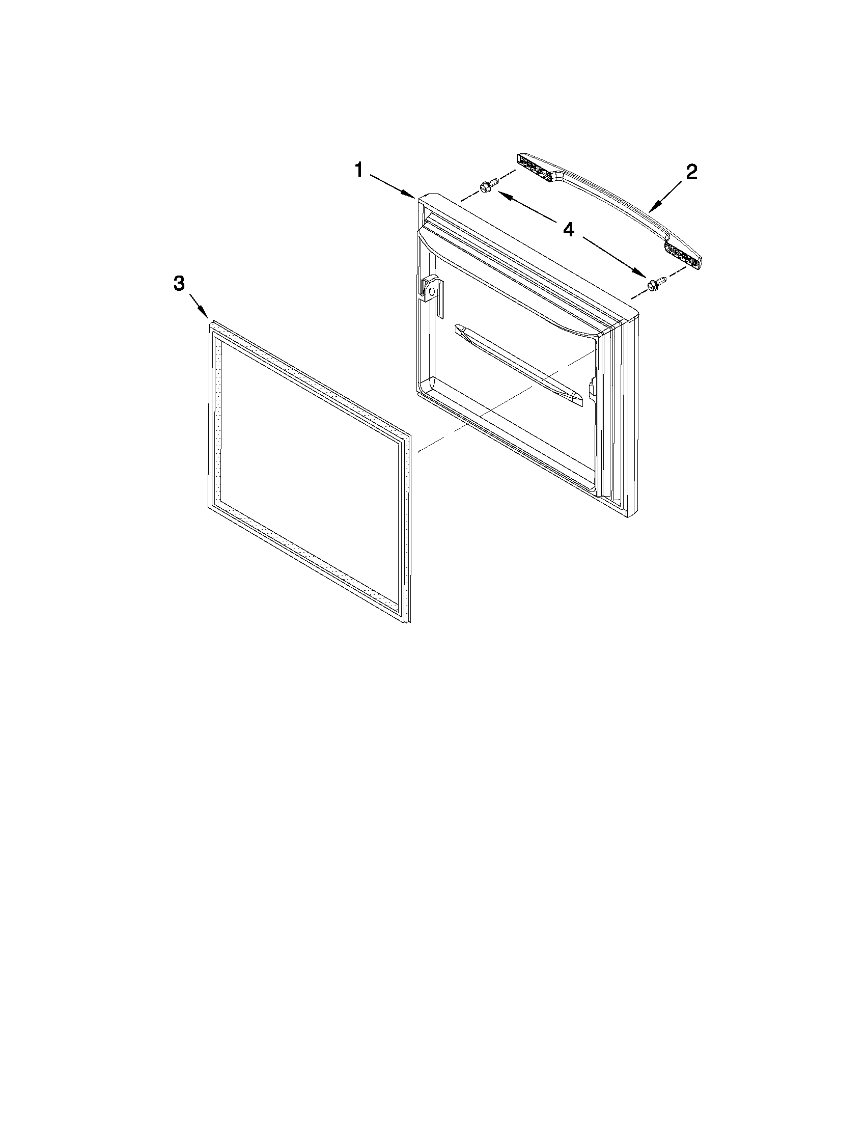 Maytag MBF1958XES4 freezer door parts diagram