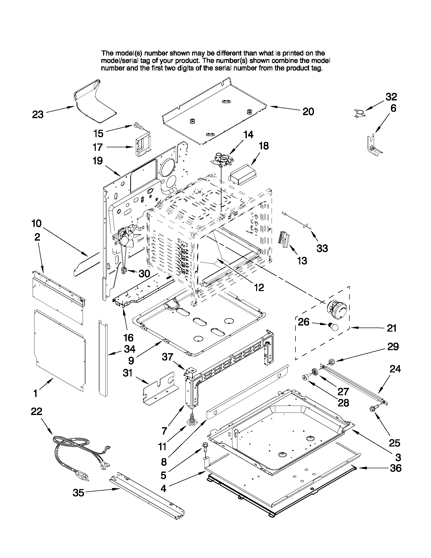 Whirlpool GW397LXUT05 chassis parts diagram