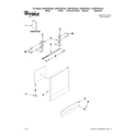 Whirlpool WDF310PAAB1 door and panel parts diagram