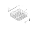 Whirlpool WDF310PAAB1 upper rack and track parts diagram