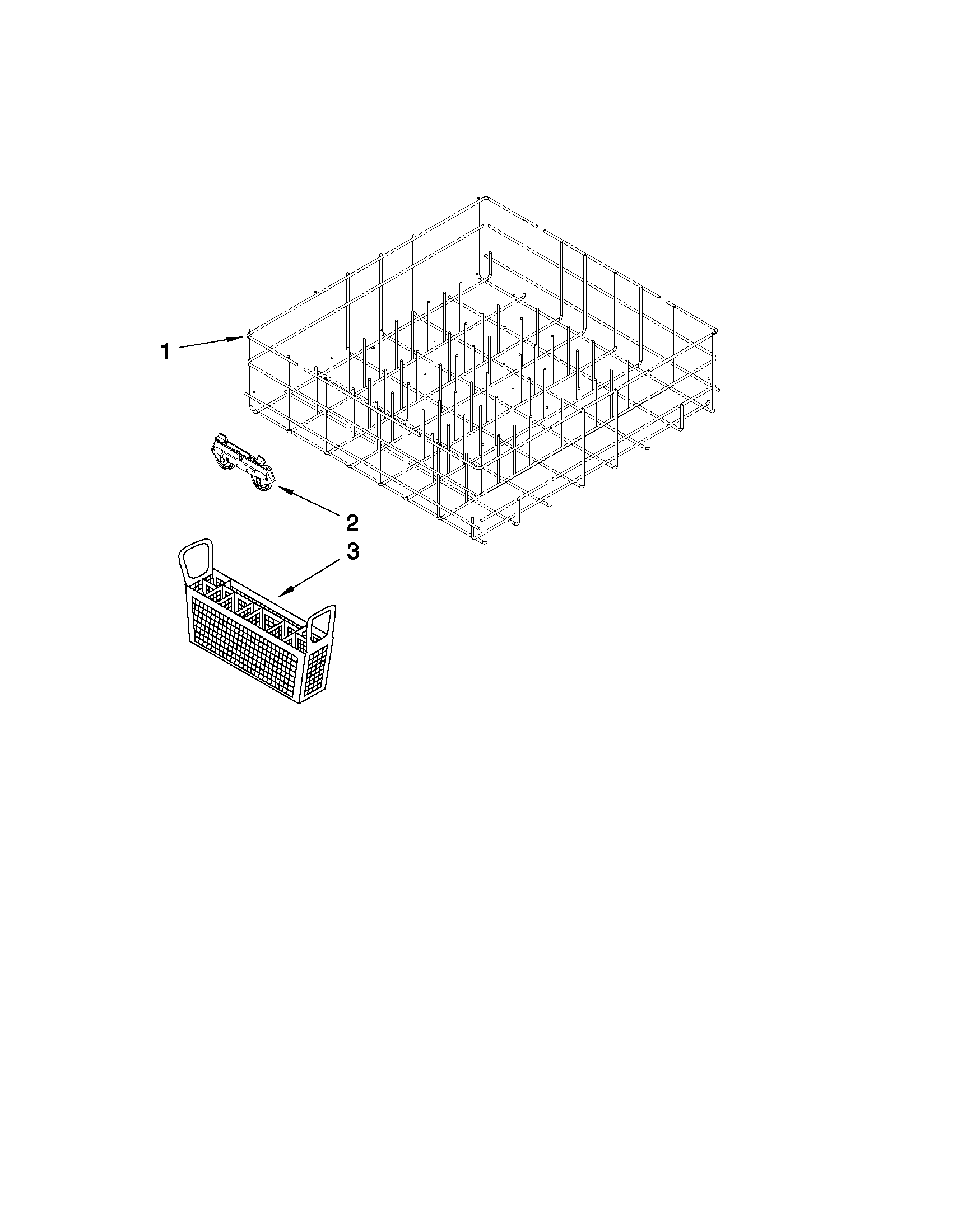 Inglis IWU98761 lower rack parts diagram