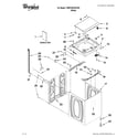 Whirlpool 7MWTW5700YW2 top and cabinet parts diagram