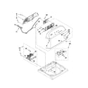 Whirlpool 7MWTW5700YW2 console and water inlet parts diagram
