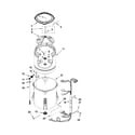 Whirlpool 7MWTW5700YW2 basket and tub parts diagram