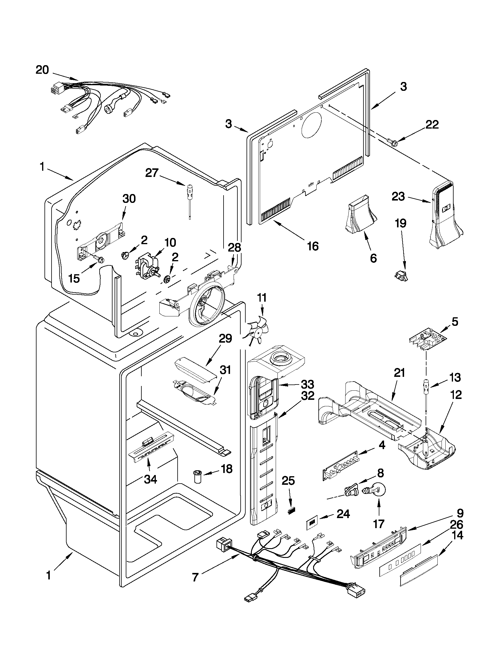 Whirlpool WRT579SMYW01 liner parts diagram