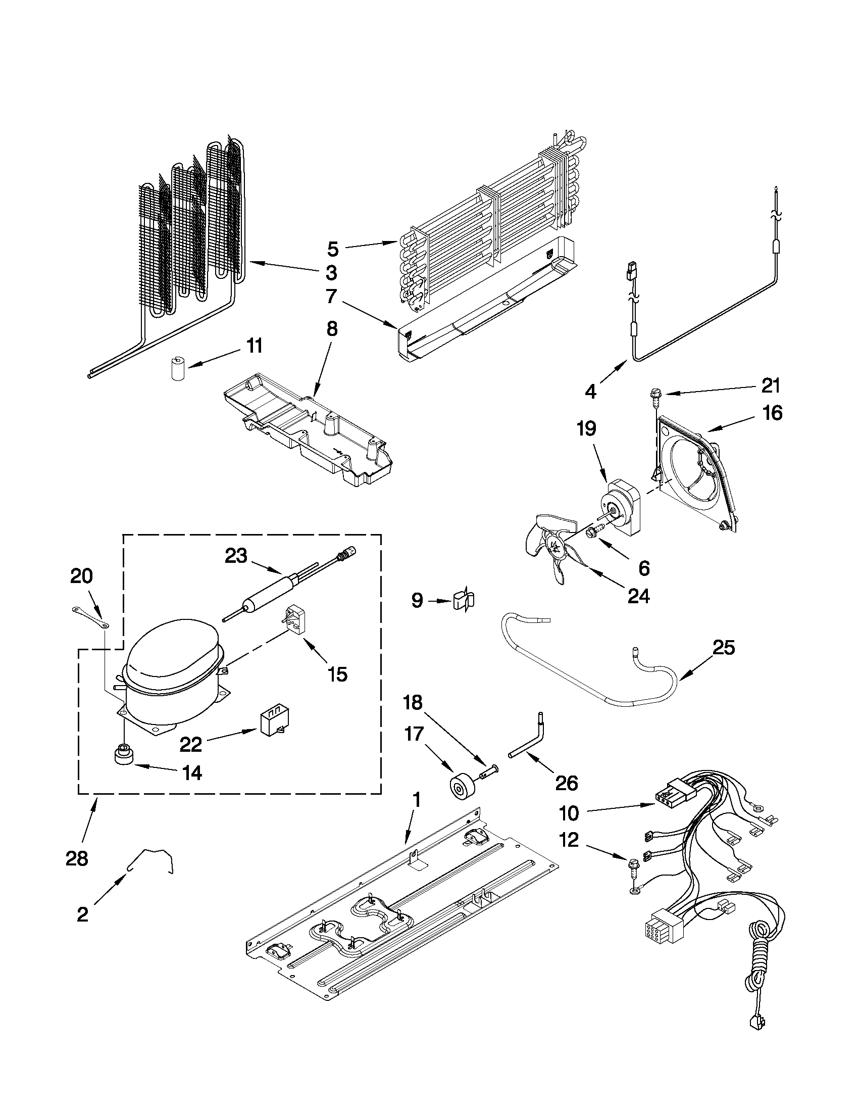 Whirlpool WRT579SMYW01 unit parts diagram