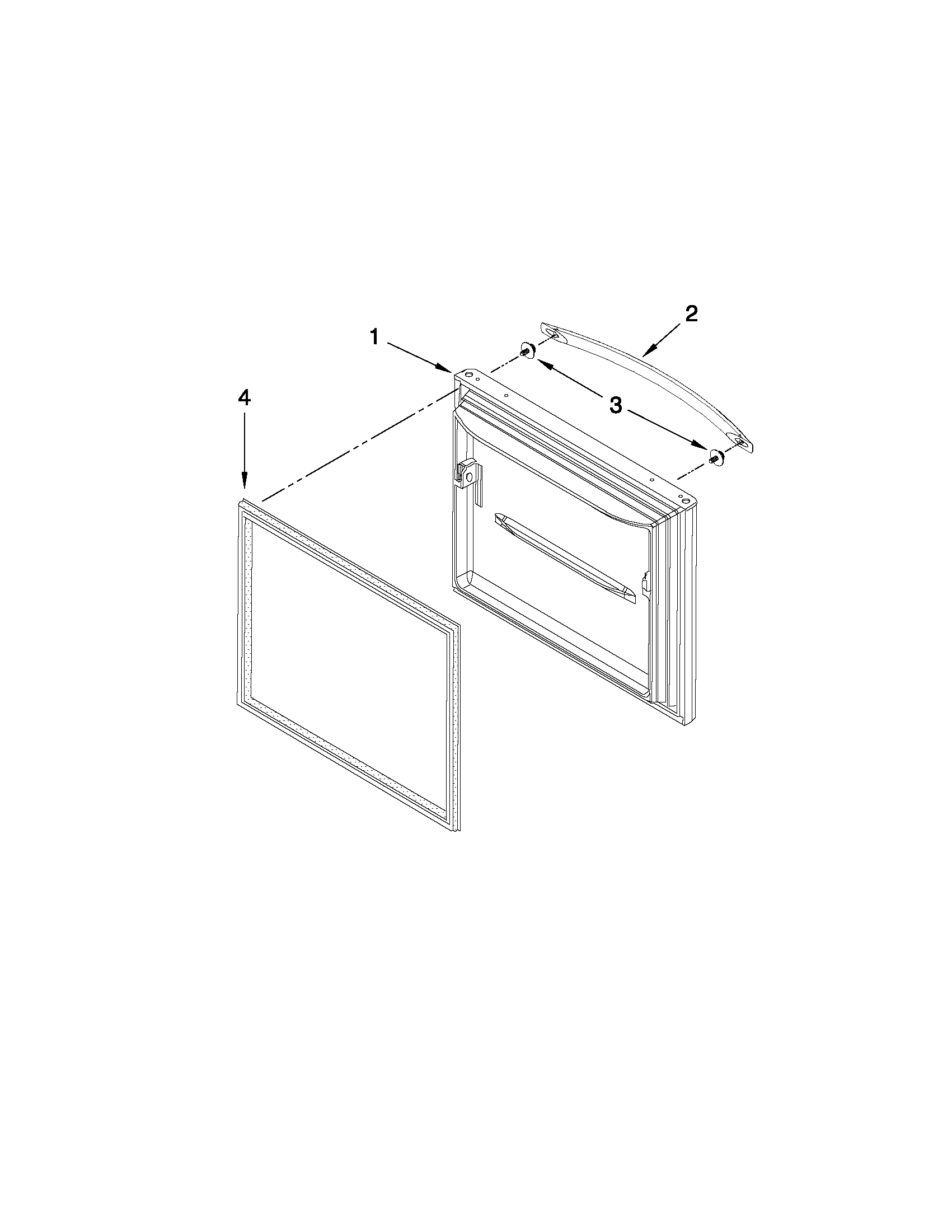Whirlpool GB9FHDXWB04 freezer door parts diagram