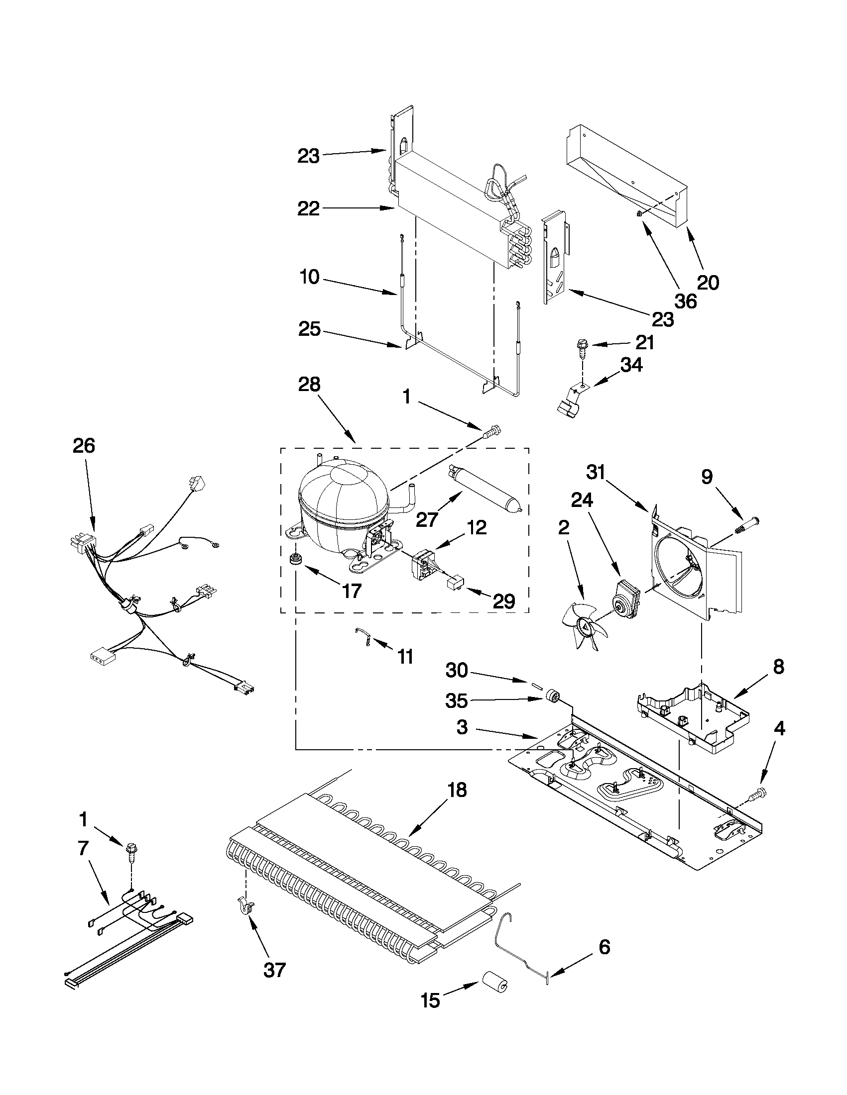 Whirlpool GB9FHDXWB04 unit parts diagram