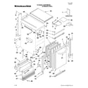 KitchenAid KUIA18NNJS5 cabinet liner and door parts diagram