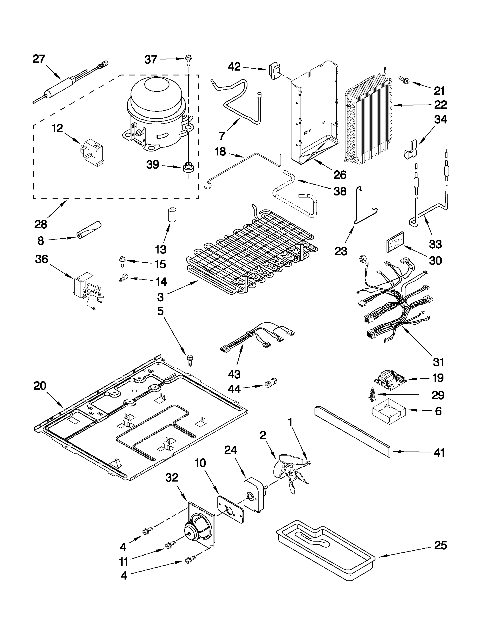 KitchenAid KSBS25INBT03 unit parts diagram