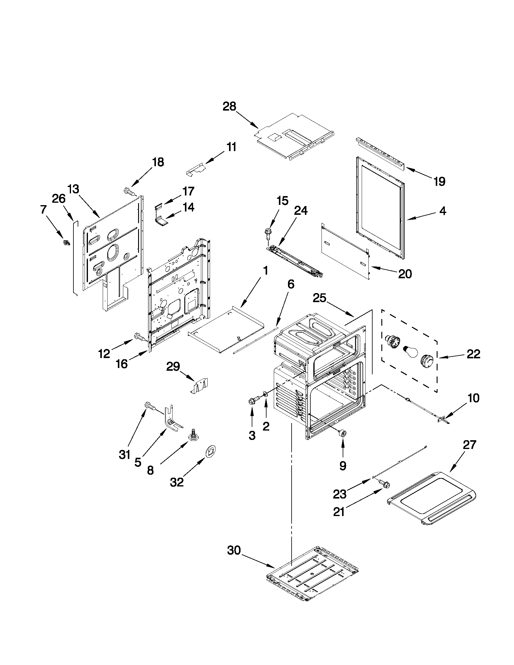 Maytag MGT8655XW00 chassis parts diagram