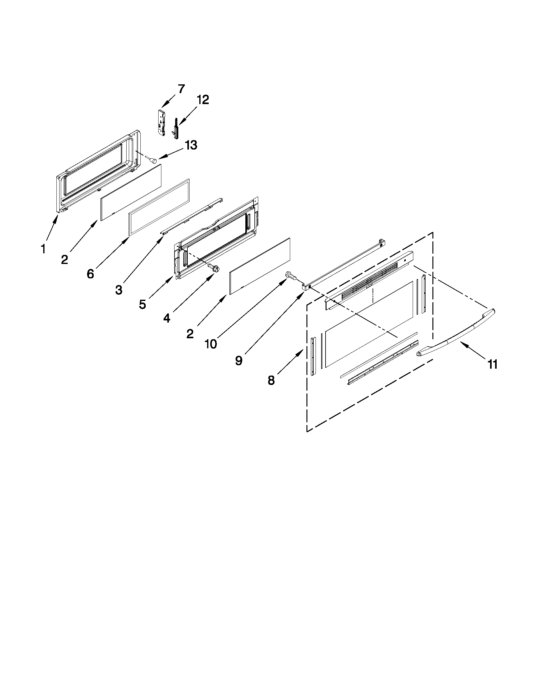 Maytag MGT8655XW00 upper door parts diagram