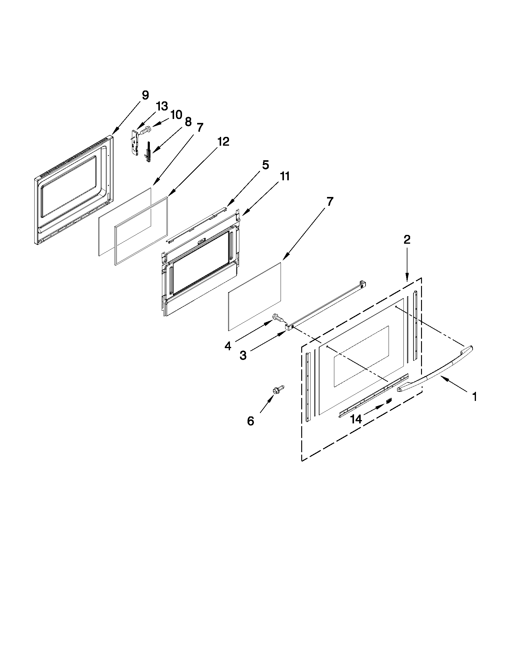 Maytag MGT8655XW00 lower door parts diagram
