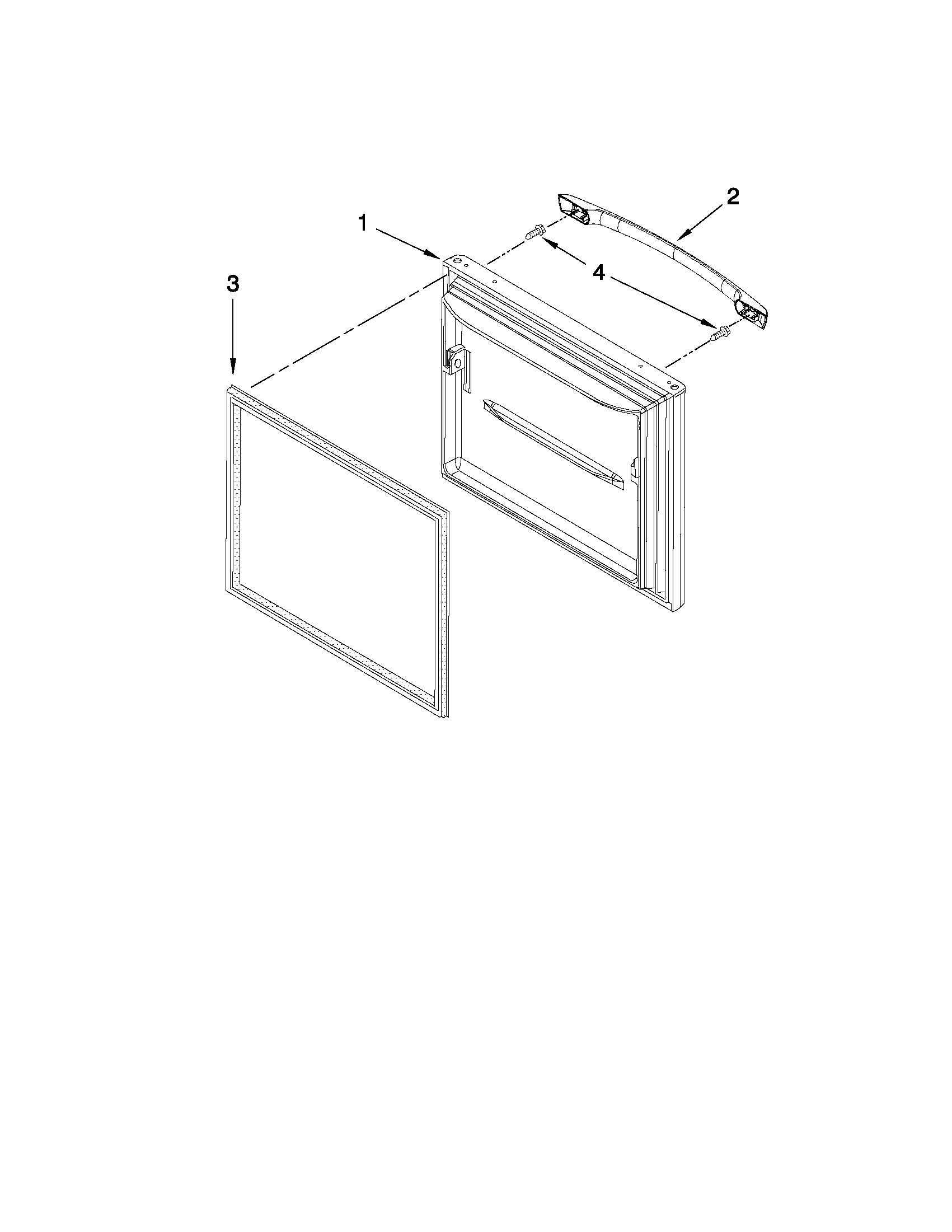 Amana ABB2224WEW2 freezer door parts diagram