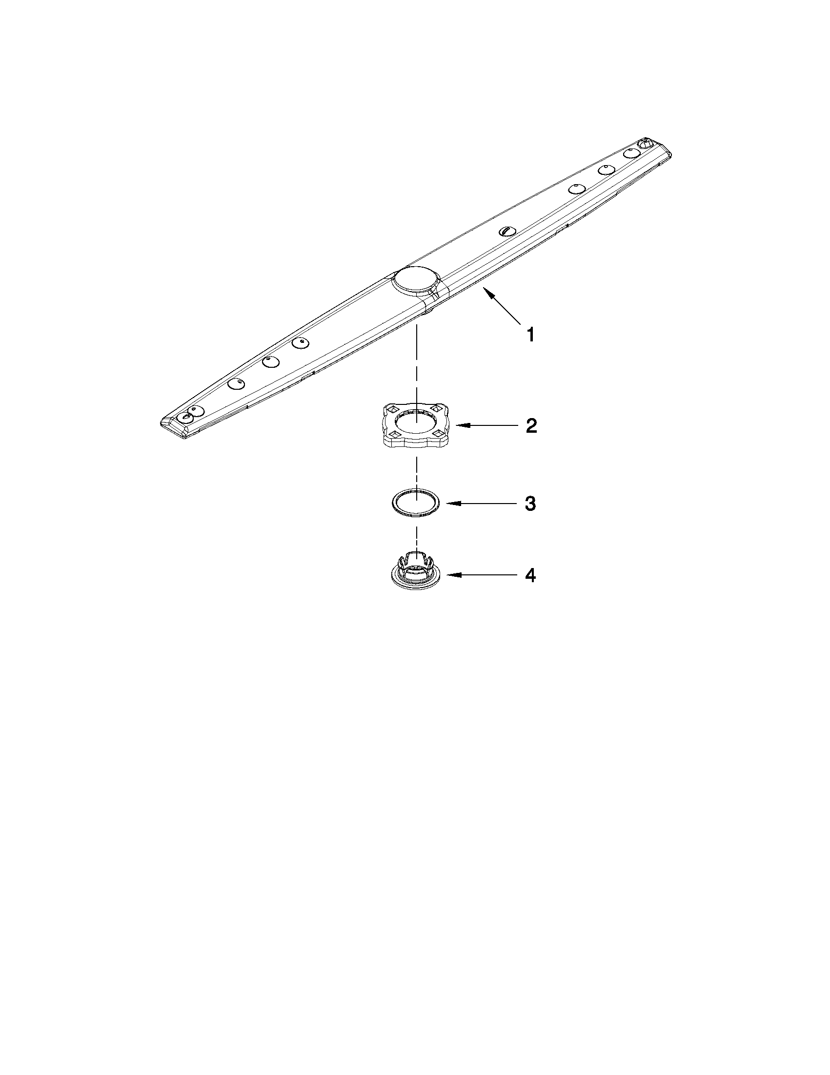 Whirlpool WDF530PSYW0 lower washarm parts diagram