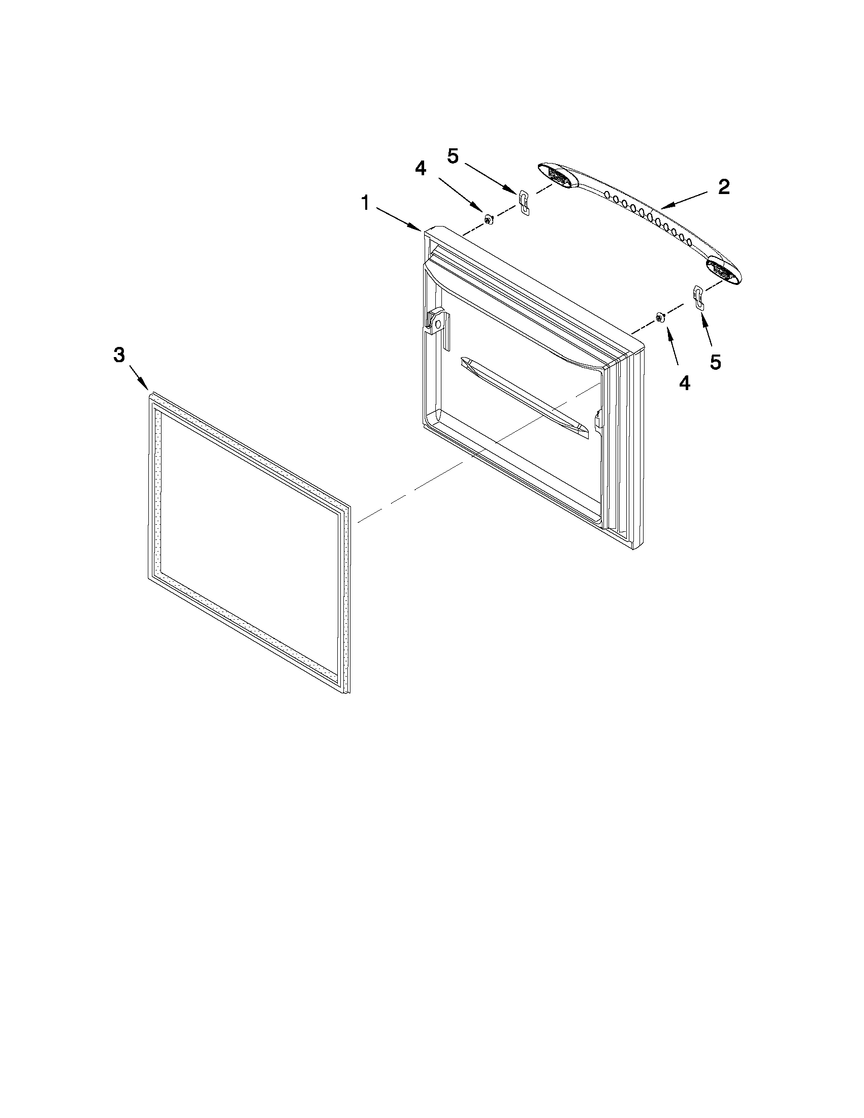 Maytag MBF2258XEB3 freezer door parts diagram
