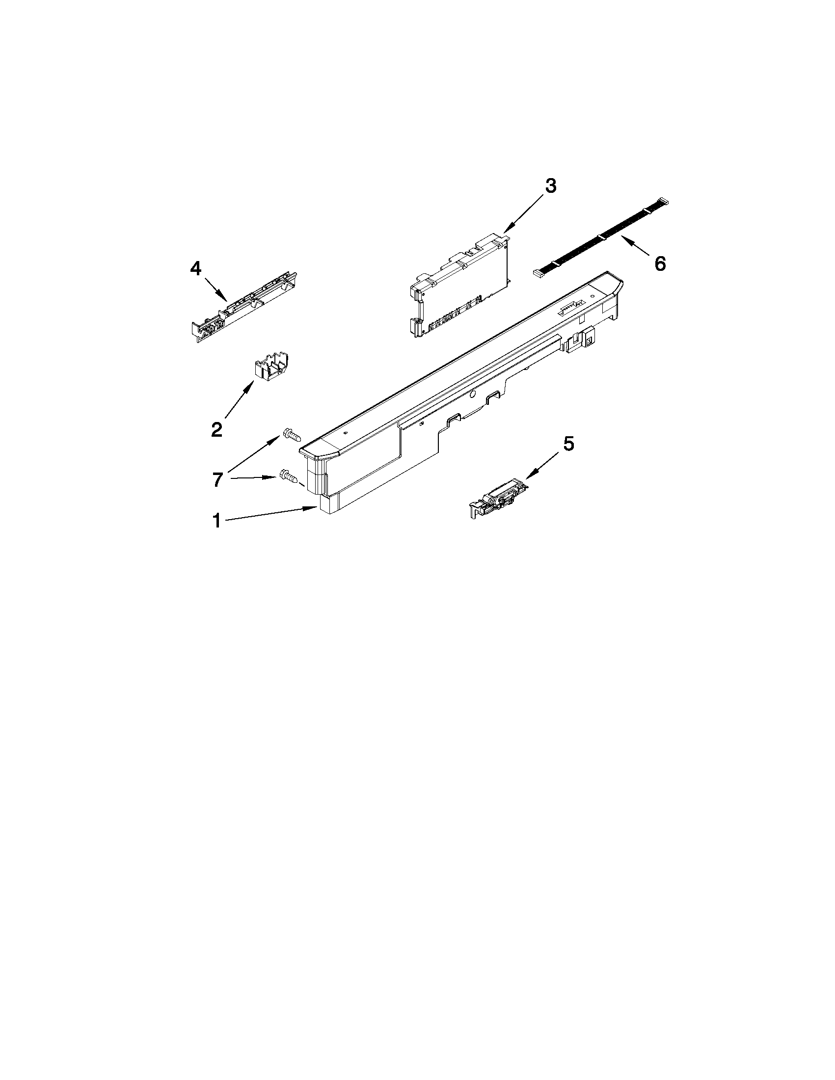 Maytag MDB6769PAB1 control panel and latch parts diagram