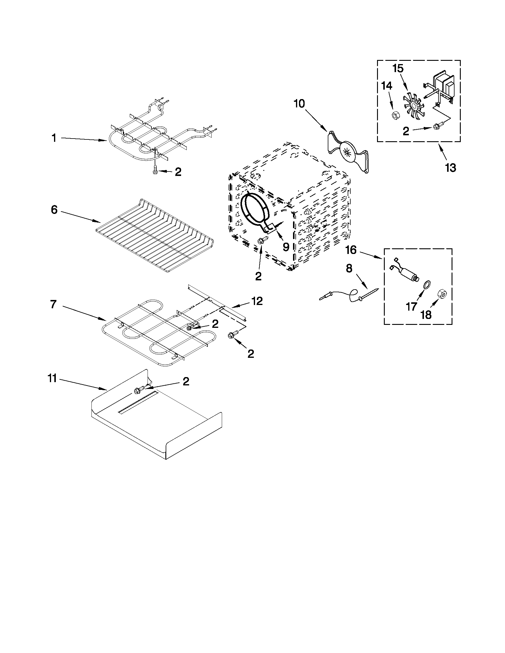 KitchenAid YKERS807SS04 internal oven parts diagram
