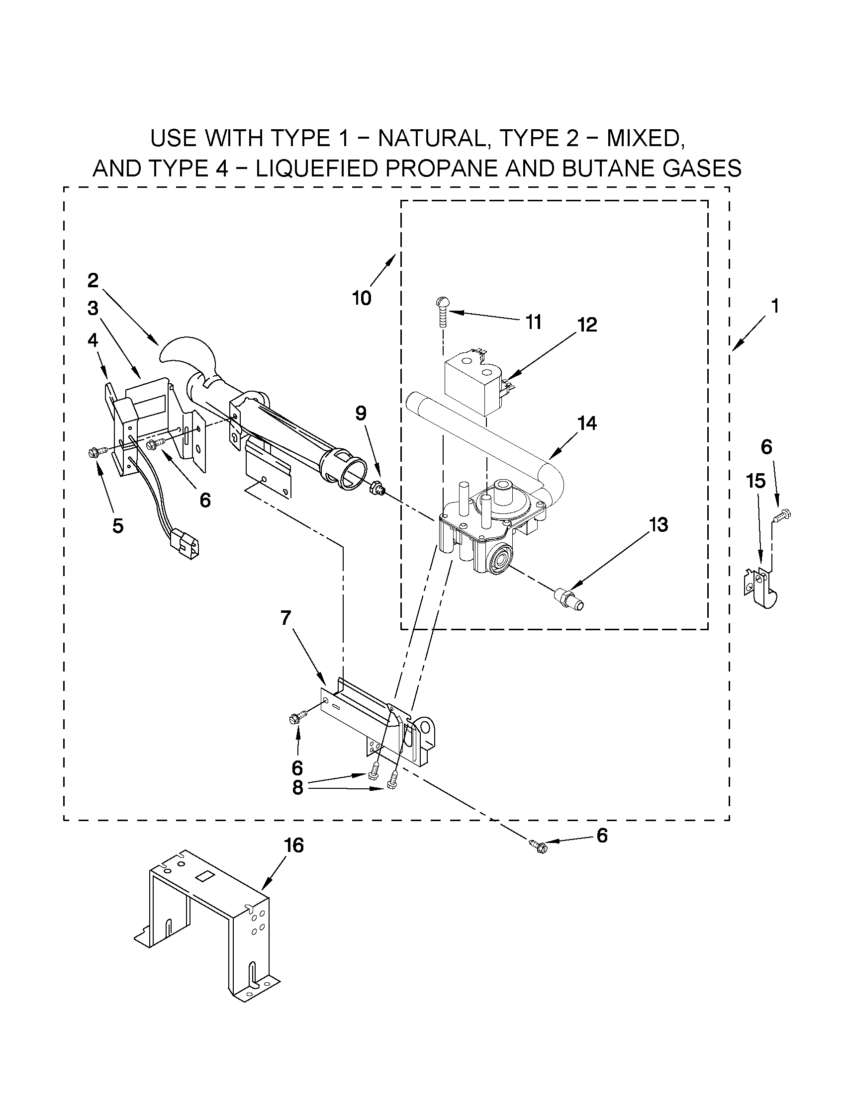Whirlpool 3LCGD9100WQ2 burner assembly diagram