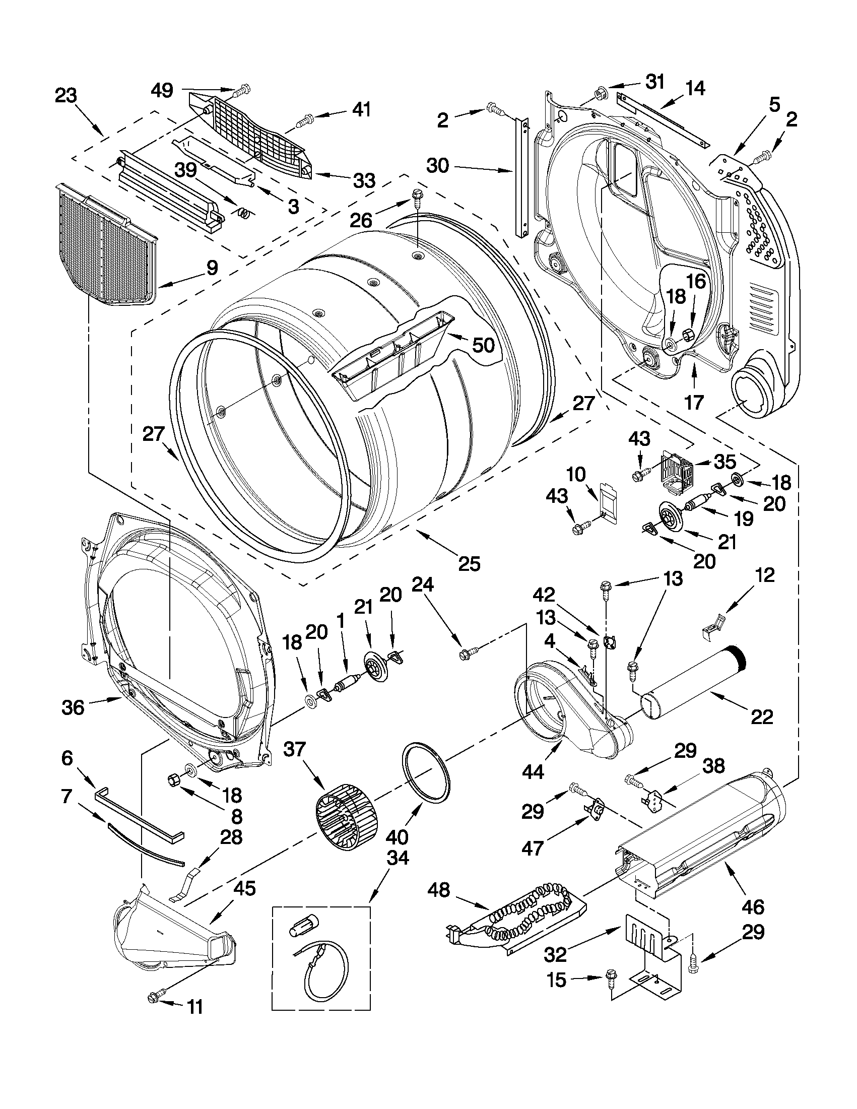 Maytag MDE22PDBZW0 bulkhead parts diagram